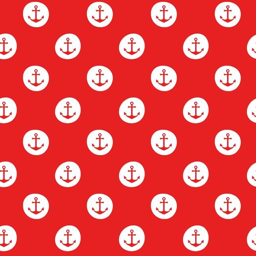 Jersey Anker im Kreis Weiß auf Rot Jersey Anker im Kreis Weiß auf Rot