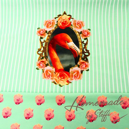 Jersey Panel Digital Flamingo Mint Jersey Panel Digital Flamingo Mint