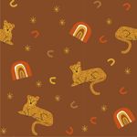 Jersey Rainbow Leopard auf Braun Jersey Rainbow Leopard auf Braun
