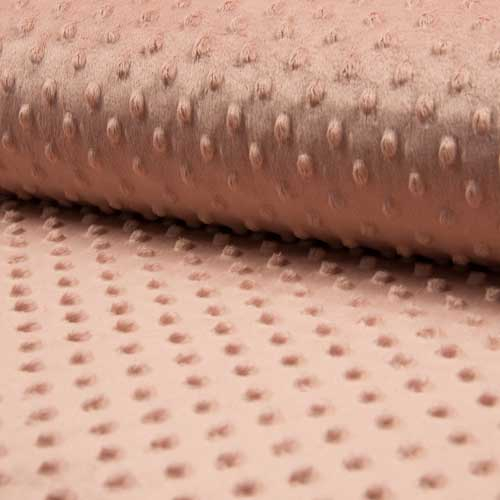 Minky Fleece Punkte Uni Helles Altrosa Minky Fleece Punkte Uni Helles Altrosa