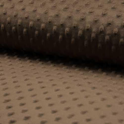 Minky Fleece Punkte Uni Dunkelbraun Minky Fleece Punkte Uni Dunkelbraun