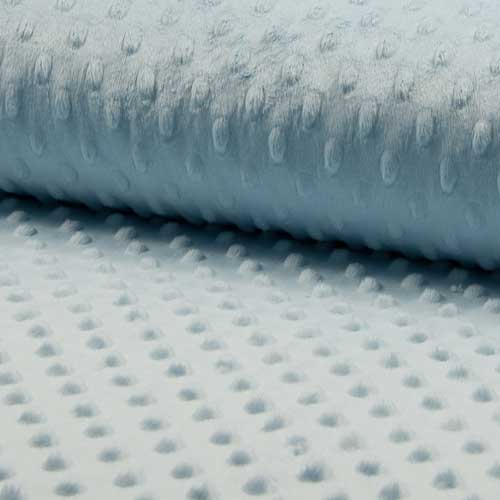 Minky Fleece Punkte Uni Babyblau Minky Fleece Punkte Uni Babyblau
