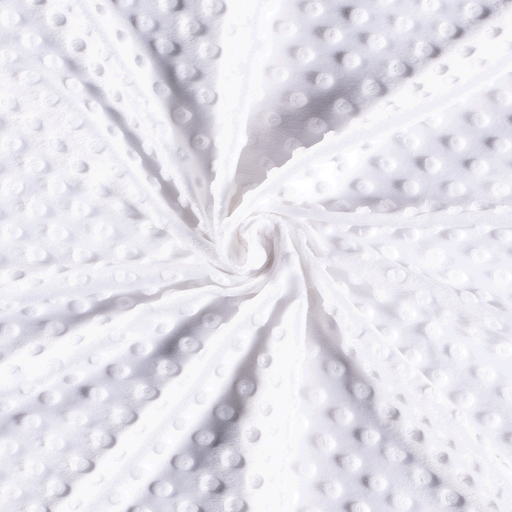 Minky Fleece "Notti" Punkte Weiß Minky Fleece "Notti" Punkte Weiß