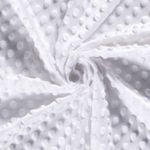 Minky Fleece Hvide Prikker