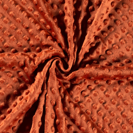 Minky Fleece "Notti" Punkte Blutorange Minky Fleece "Notti" Punkte Blutorange