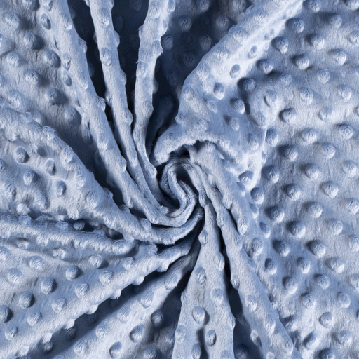 Minky Fleece "Notti" Punkte Eisblau