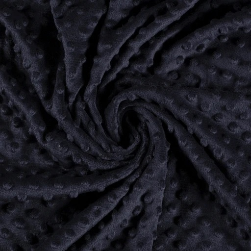 Minky Fleece "Notti" Punkte Dunkelblau Minky Fleece "Notti" Punkte Dunkelblau