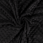 Minky Fleece "Notti" Punkte Schwarz Minky Fleece "Notti" Punkte Schwarz