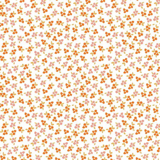 Jersey Flowers Mascha auf Weiß BIO