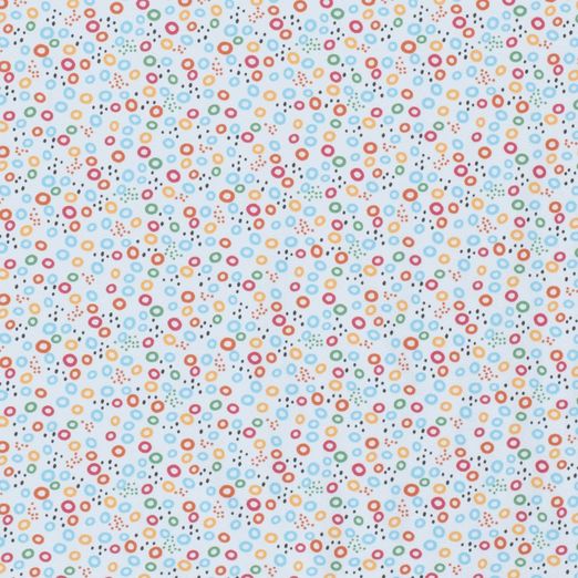 Jersey Bunte Circles auf Hellblau Jersey Bunte Circles auf Hellblau