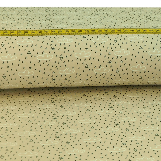Jersey Regenwetter auf Beige ORGANIC