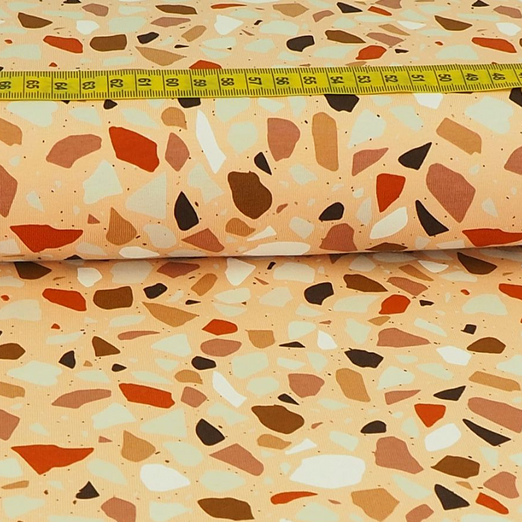 Jersey Schnipsel auf Apricot Jersey Schnipsel auf Apricot