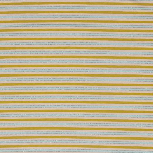 Jersey GLITZER Stripes Senfgelb/Silber Jersey GLITZER Stripes Senfgelb/Silber