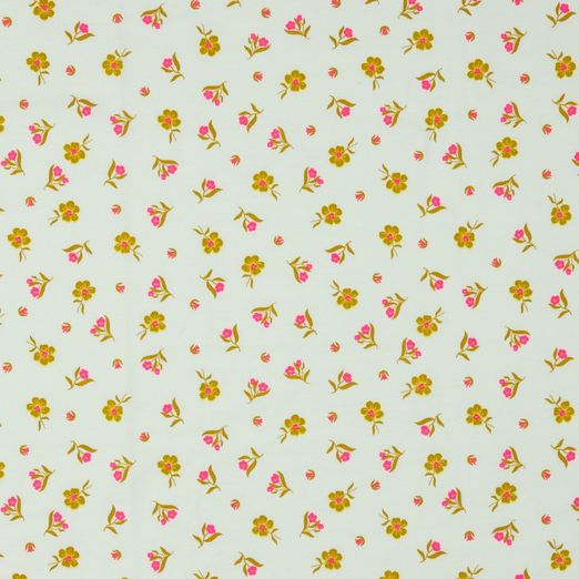 Jersey NEON Sweet Flowers auf Creme Jersey NEON Sweet Flowers auf Creme