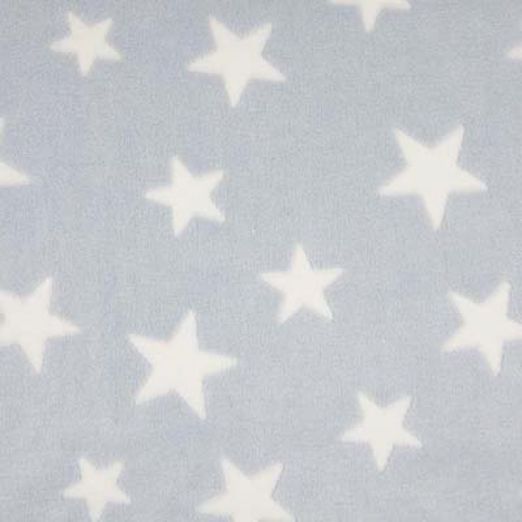 Kuschelfleece Weiße Sterne auf Hellblau Kuschelfleece Weiße Sterne auf Hellblau
