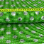 Jersey Strickoptik Dots auf Hellgrün Jersey Strickoptik Dots auf Hellgrün
