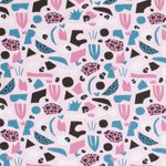 Jersey Patchwork Animalprint auf Hellrosa Jersey Patchwork Animalprint auf Hellrosa