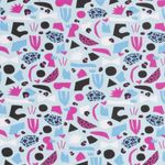 Jersey Patchwork Animalprint auf Hellblau Jersey Patchwork Animalprint auf Hellblau