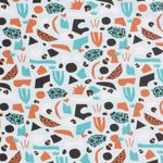 Jersey Patchwork Animalprint auf Hellmint Jersey Patchwork Animalprint auf Hellmint