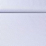 Baumwolle Popeline Stella - Mini Sterne Weiß Navy