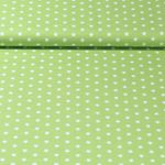 Popeline de coton Stina - Etoiles Lime Blanc