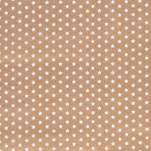 Baumwolle Sterne MINI Standard Hellbraun Baumwolle Sterne MINI Standard Hellbraun