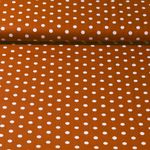 Popeline de coton Benno - Pois XL Terre cuite Blanc