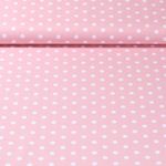 Baumwolle Popeline Benno - XL Punkte Rosa Weiß 