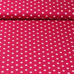Bomullspoplin - XL Prickar Berry Vit
