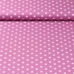 Baumwolle Popeline Benno - XL Punkte Mauve Weiß