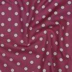 Bomullspoplin - XL Prickar Mauve Vit