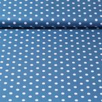 Baumwolle Popeline Benno - XL Punkte Blau Weiß