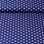 Baumwolle Popeline Benno - XL Punkte Royalblau Weiß