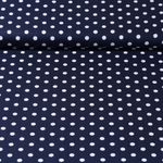 Baumwolle Popeline Benno - XL Punkte Navy Weiß