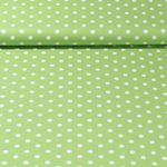 Popeline de coton Benno - Pois XL Lime Blanc