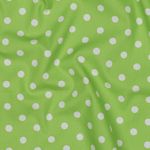 Bomullspoplin - XL Prickar Lime Vit