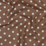 Bomullspoplin - XL Prickar Taupe Vit
