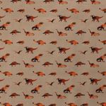 Baumwolle Dino mit Tarnmuster auf Taupe Baumwolle Dino mit Tarnmuster auf Taupe