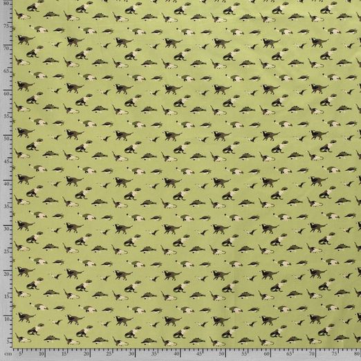 Baumwolle Dino mit Tarnmuster auf Lime Baumwolle Dino mit Tarnmuster auf Lime