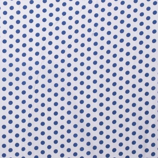 Baumwolle Punkte Standard Weiß/Royalblau Baumwolle Punkte Standard Weiß/Royalblau