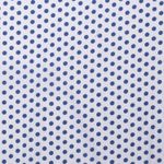 Baumwolle Punkte Standard Weiß/Royalblau