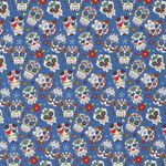 Jersey Coloured Skulls auf Jeansblau Jersey Coloured Skulls auf Jeansblau