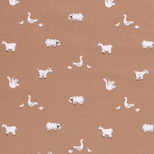 Jersey Schafe & Ziegen auf Terracotta