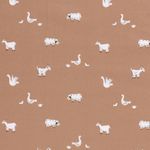 Jersey Schafe & Ziegen auf Terracotta Jersey Schafe & Ziegen auf Terracotta