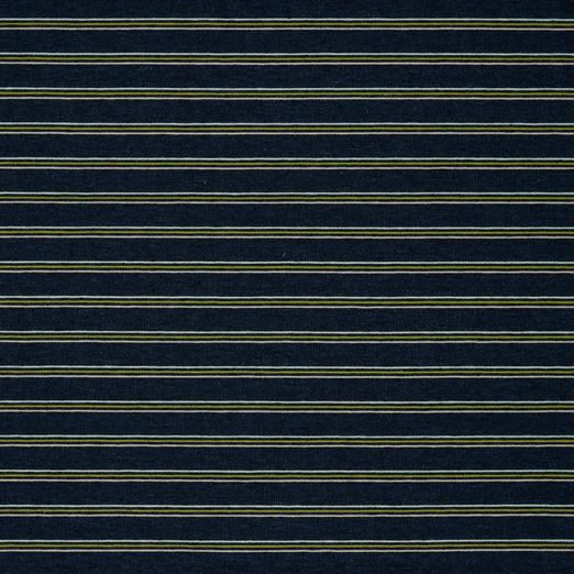 Sommersweat Multistripes Dunkelblau Meliert Sommersweat Multistripes Dunkelblau Meliert