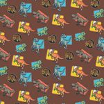 Jersey Jurassic World Süße Dinos Braun LIZENZ Jersey Jurassic World Süße Dinos Braun LIZENZ