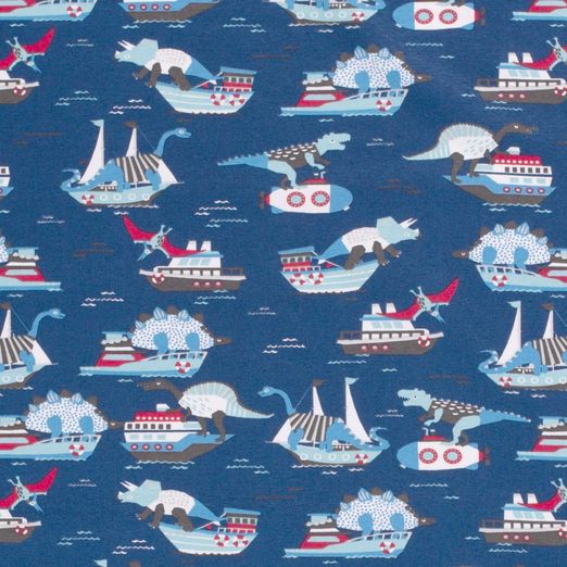 Jersey Dinos auf dem Schiff Royalblau