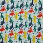 Jersey Jurassic World Farbige Dinos auf Hellblau Meliert LIZENZ Jersey Jurassic World Farbige Dinos auf Hellblau Meliert LIZENZ