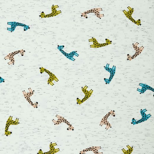 Jersey Italian Giraffe auf Creme Jersey Italian Giraffe auf Creme