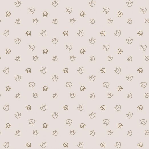 Jersey Dinospuren auf Hellbeige Jersey Dinospuren auf Hellbeige